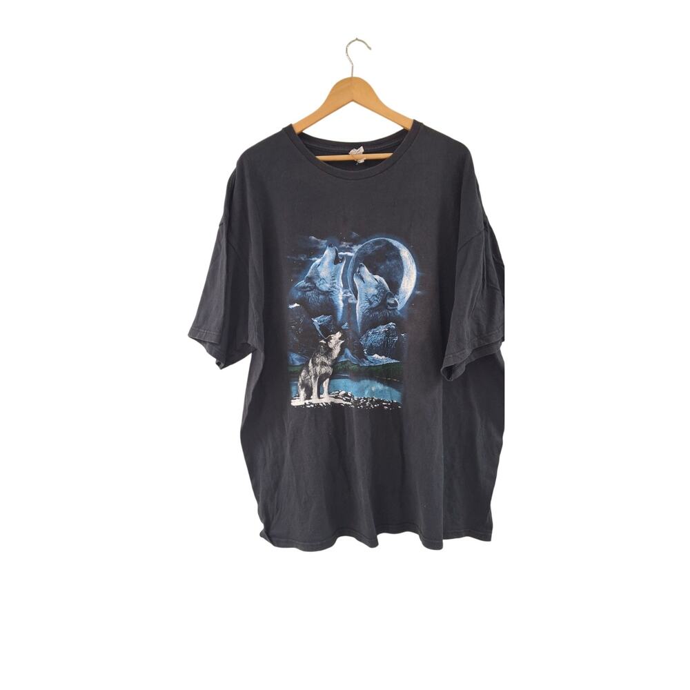 Men's Pro Weight Wolf Graphic Black T Shirt 3XL